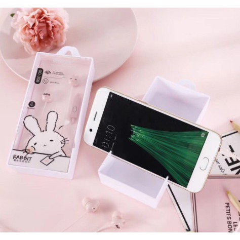Tai nghe đôi thỏ molang TNDI14 kn-8155 earphone  cute dễ thương