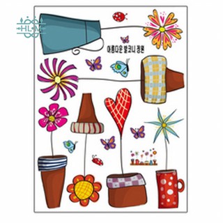 Decal dán tường hoa và bướm
