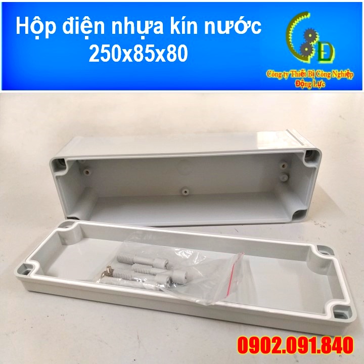 Hộp điện nhựa kín chống thấm nước dùng ngoài trời đấu nối bảo vệ thiết bị điện IP67, tủ điện nhựa 250x85x80