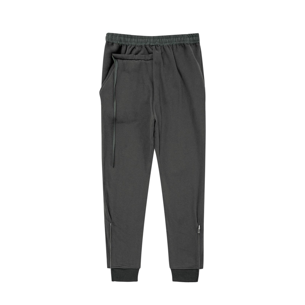 Quần Jogger Zip Xám rêu