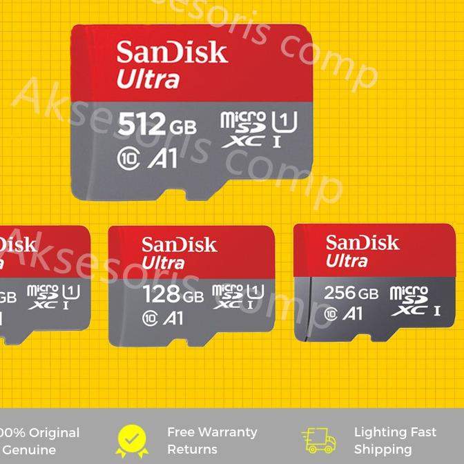 SANDISK ♟ Thẻ Nhớ Micro SD 32GB/64GB/128GB/256GB/512GB 100MB/S A1 CLASS 10 ❆