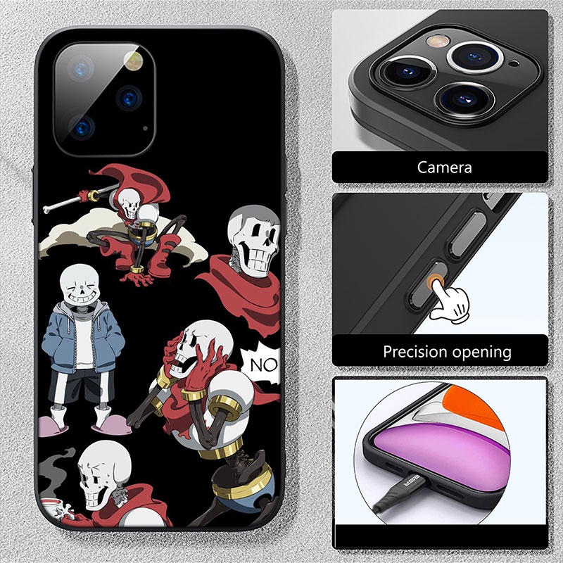 Ốp Điện Thoại Silicon Mềm In Hình Hoạt Hình Undertale Sans Bad Cho iPhone 13 12 Pro Max Mini XS Max X OI95
