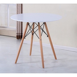 Bàn tròn Eames hàng Nhập khẩu nguyên chiếc . Chân gỗ sồi Nga , mặt bàn gỗ MDF phủ composite cao cấp.