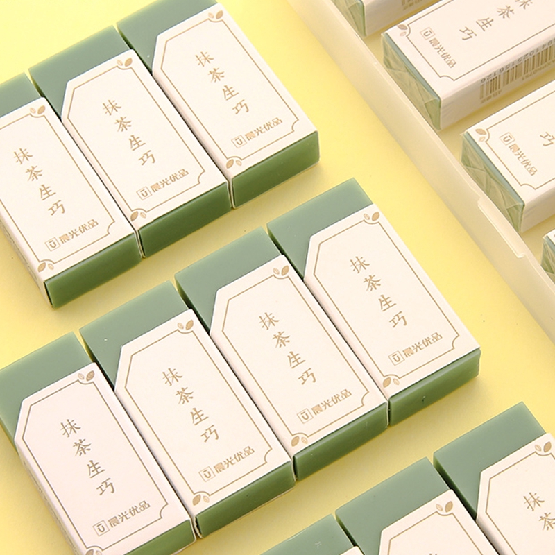 Cục tẩy bút chì màu matcha không gây đau 4B