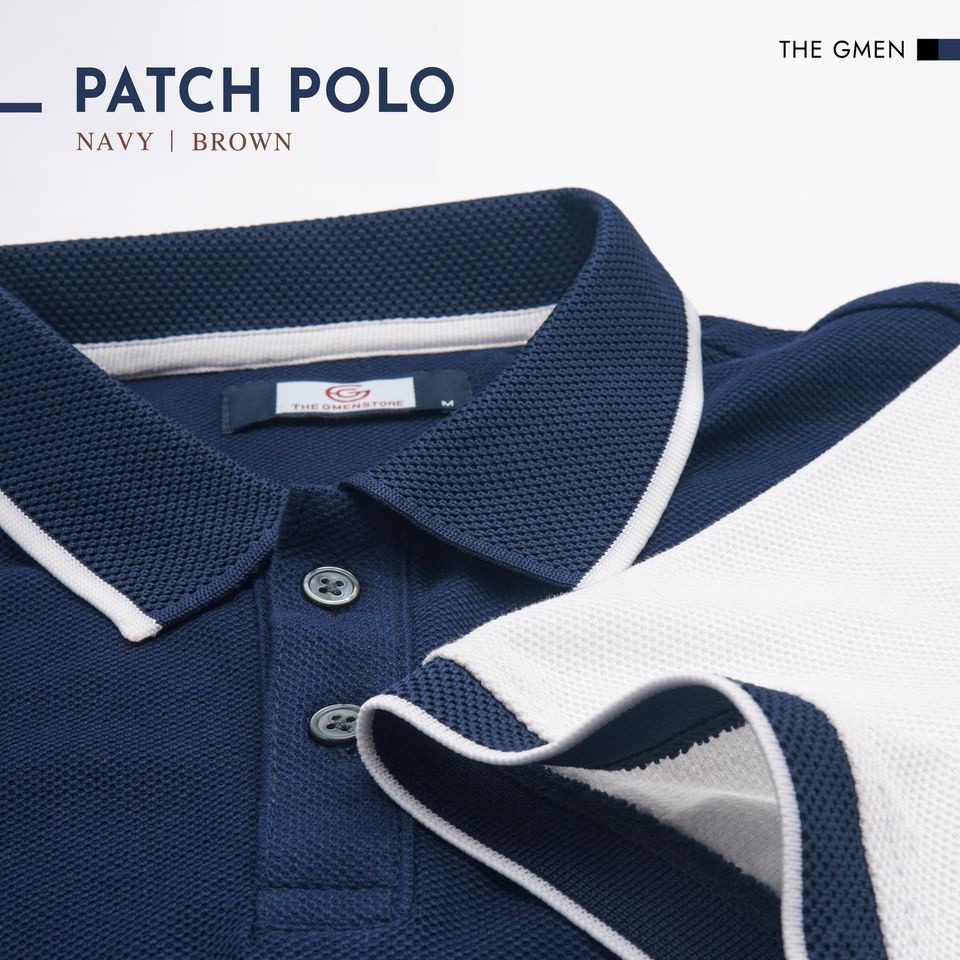 Áo Patch Polo nam The GMEN thiết kế tinh tế chất liệu cotton mền nhẹ