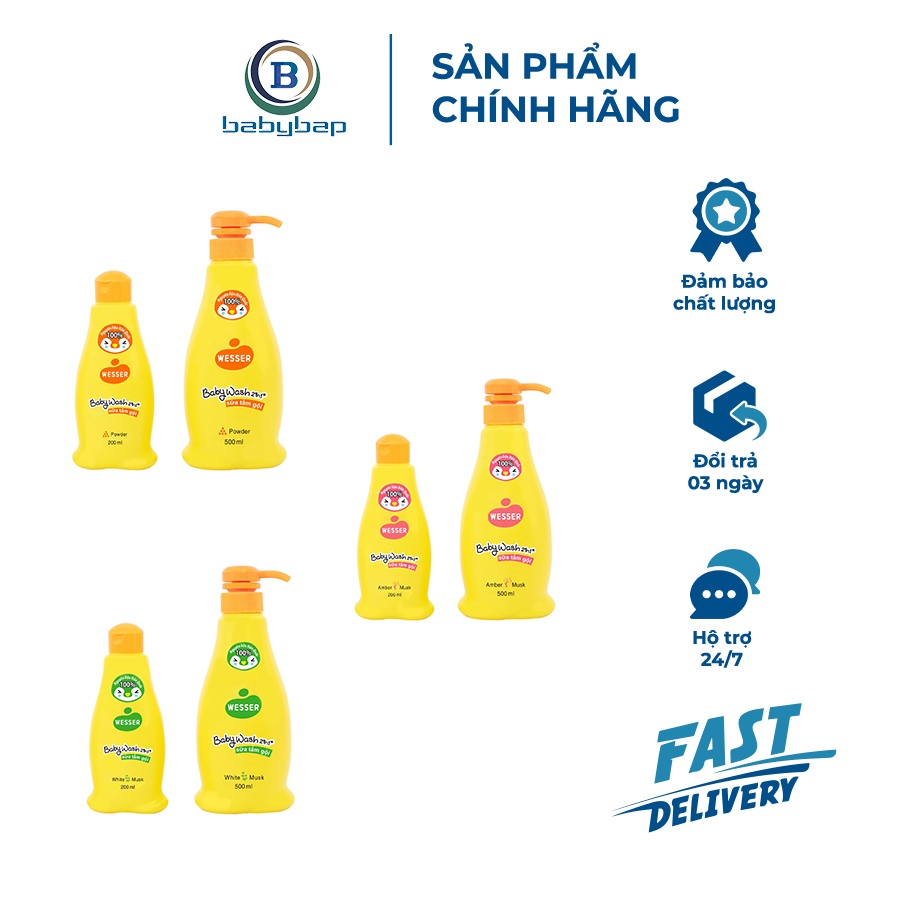 Sữa tắm gội em bé Wesser 200ml/ 500ml