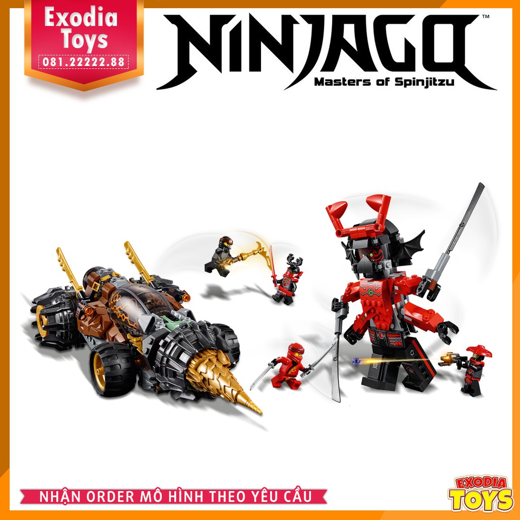 Xếp hình Ninjago Xe Máy Khoan của Ninja Cole - Đồ Chơi Lắp Ghép Sáng Tạo - LEPIN 06097 LEGO Ideas 70669