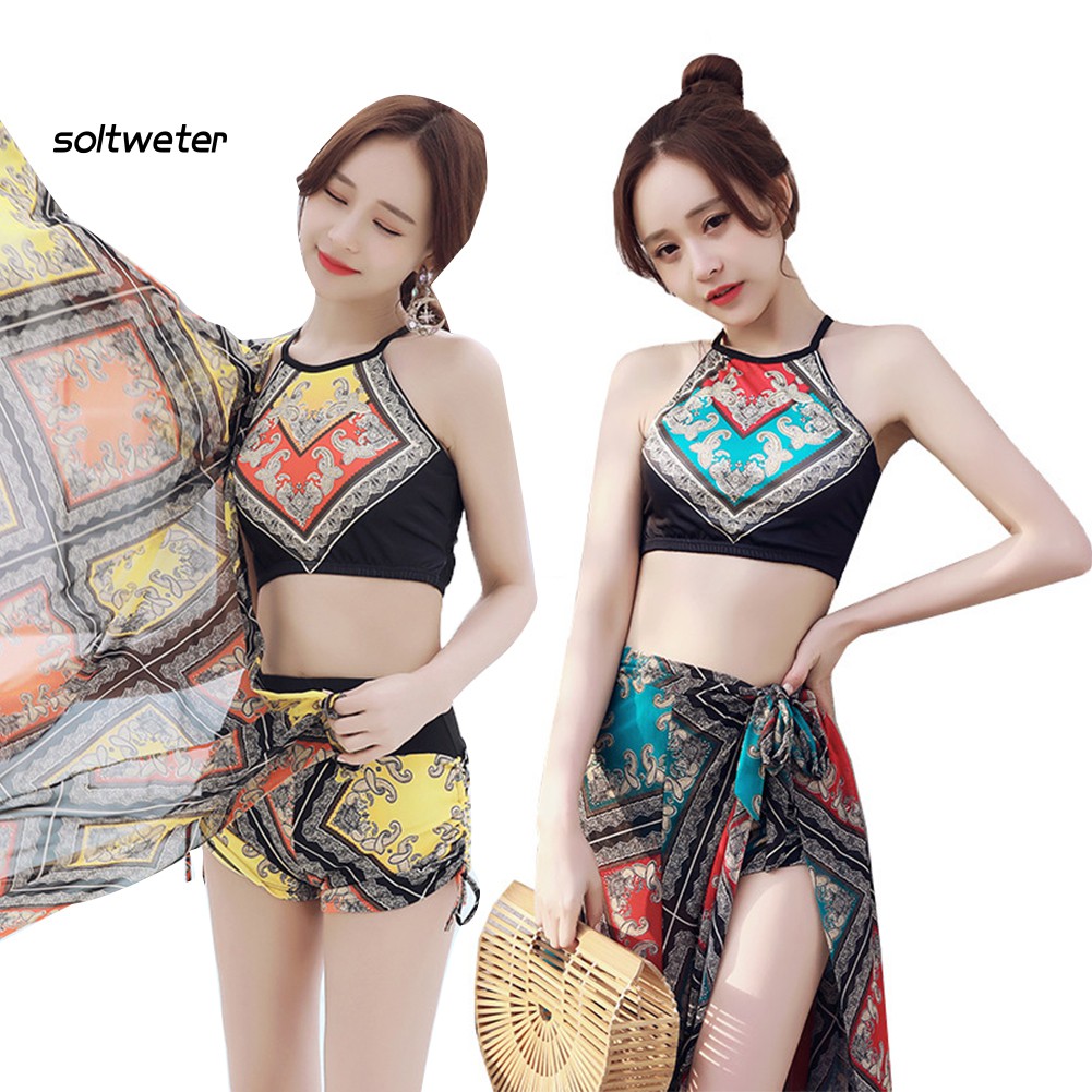 Set Đồ Tắm Trơn Màu Hở Lưng Quyến Rũ Dành Cho Nữ