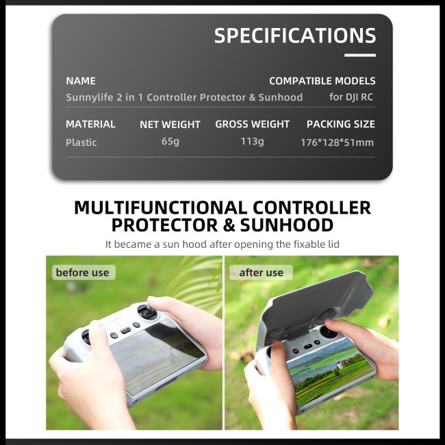 Loa Che Nắng Chống Trầy Xước Bảo Vệ Màn Hình Điều Khiển Từ Xa Cho Dji Mini3 Pro Rc