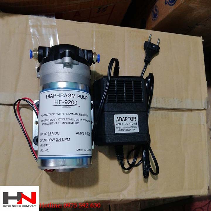 SALE Bộ máy phun sương 36v + nguồn HF9200 phun 50 béc tốt