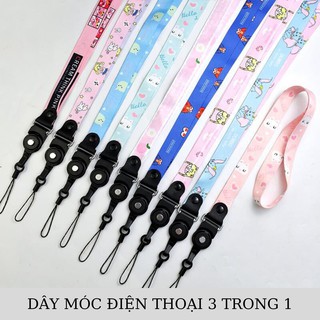 Dây Móc Điện Thoại Đeo Cổ Cute Nữ Nam Hình Pink Panther Con Thỏ Gấu Voi Mèo Smile Chất Liệu Polyester Dài 40cm Bền Đẹp