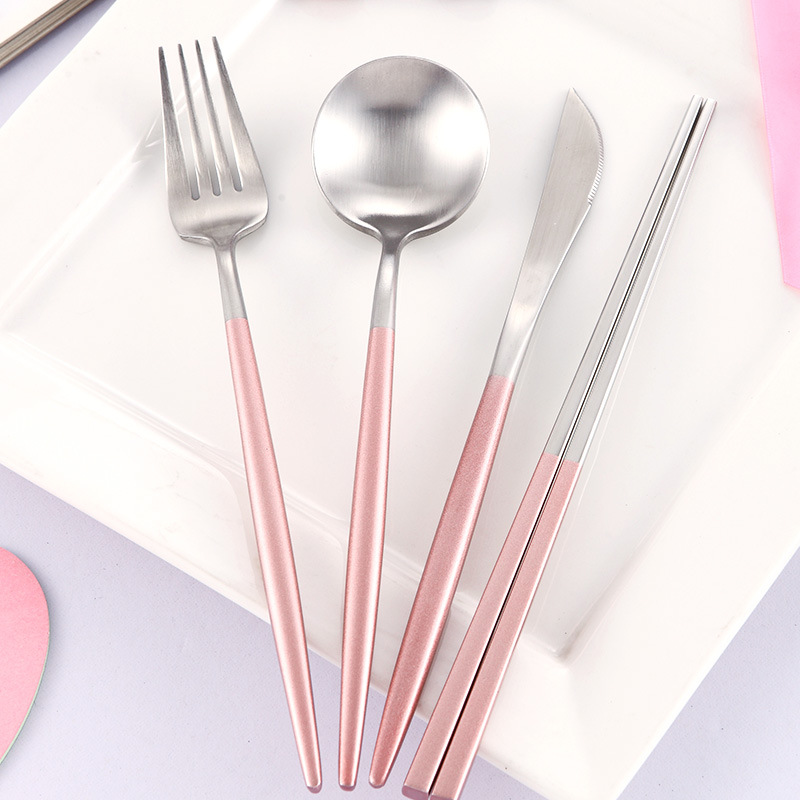 Bộ dụng cụ bàn ăn bằng thép không gỉ 304 tiện dụng cho nhà bếp