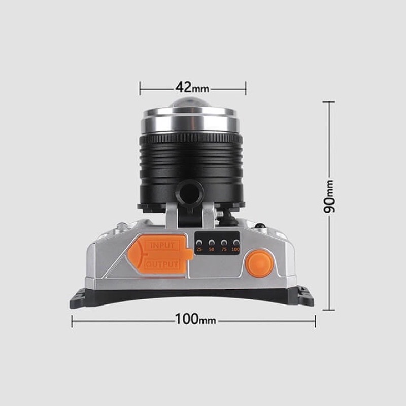 Đèn Đội Đầu 3 Chế Độ, Cảm Ứng Bật Tắt, Đèn Led Siêu Sáng Tích Điện 6-8h,Đầu Sạc USB