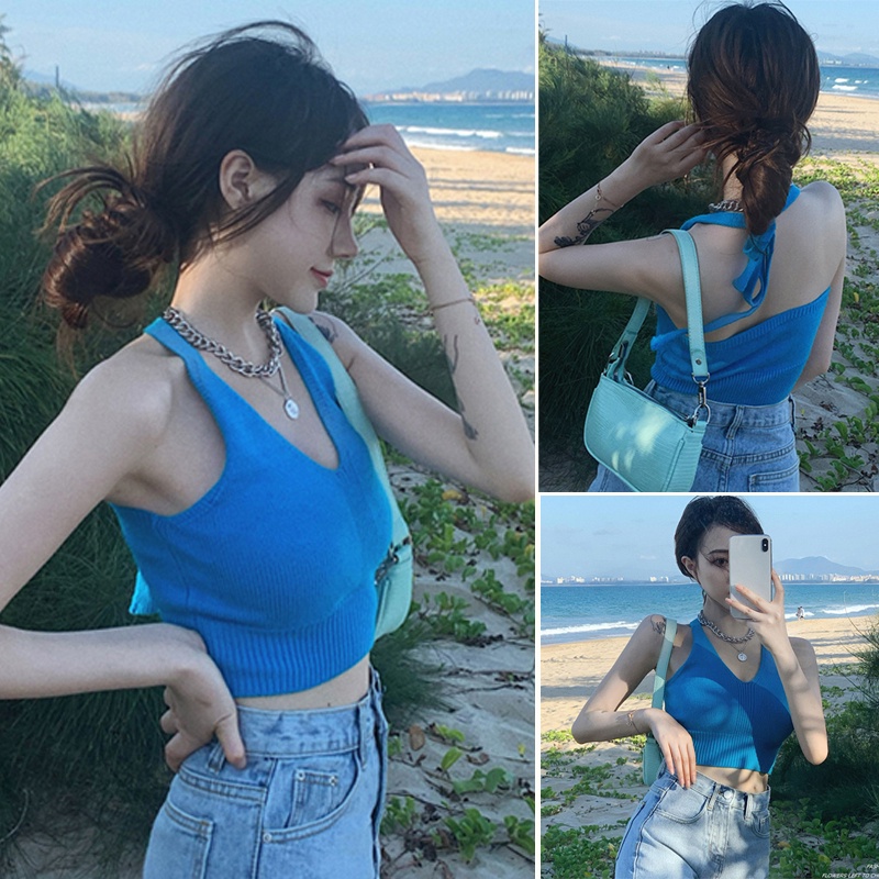 Áo Hai Dây Cổ Chữ V Quyến Rũ Thời Trang Dành Cho Nữ