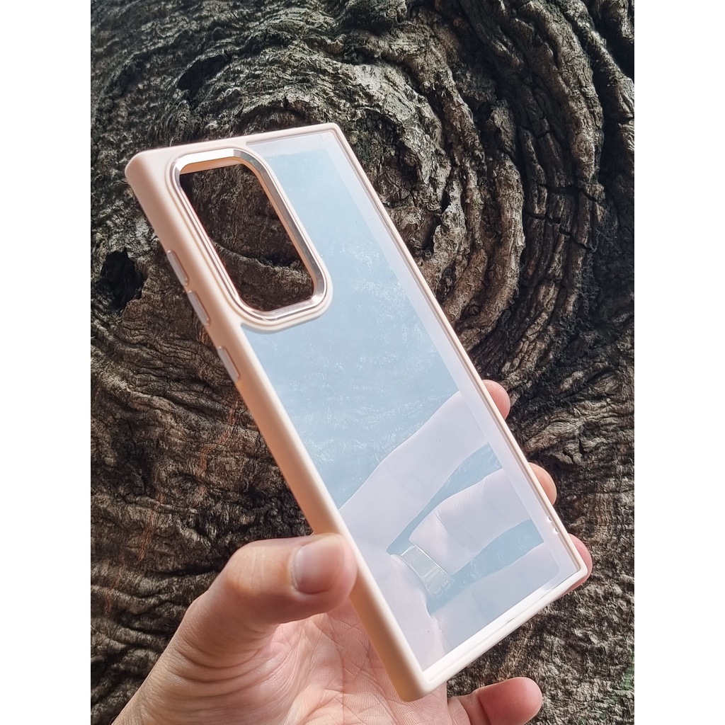 Ốp Lưng Trong Viền Màu Bảo vệ Camera cho SamSung Galaxy s22 / s22 plus / s22 ultra - Chính Hãng Miruyi