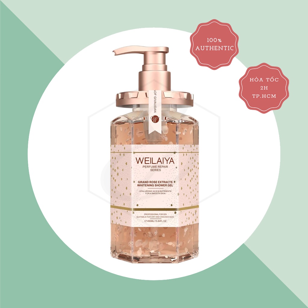 Sữa tắm Weilaiya Perfume Repair Series Grand Rose Extracts Whitening Shower Gel