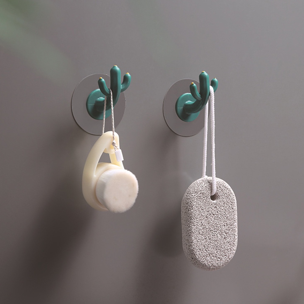 [HÀNG CÓ SẴN] Móc nhựa treo đồ đa năng hình xương rồng dán tường tiện dụng