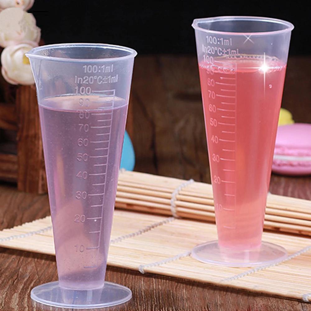 PEWANY Cốc Đong Bằng Nhựa Trong Suốt Có Thể Tái Sử Dụng 100ml