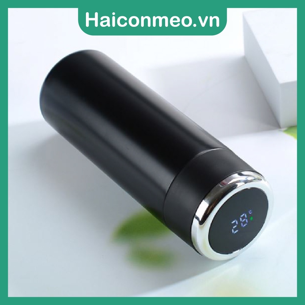 Bình giữ nhiệt lõi inox 304 màu trơn cảm ứng đèn LED hiển thị nhiệt độ, 400ml