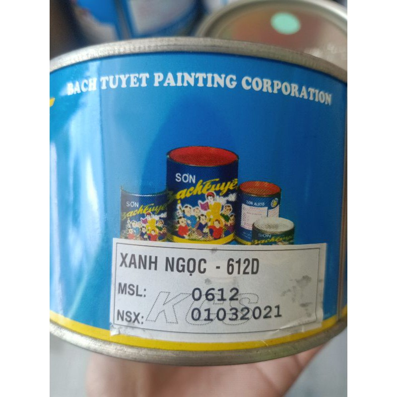 sơn dầu bạch tuyết xanh ngọc