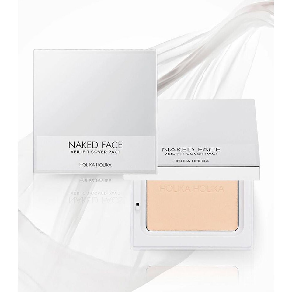 PHẤN PHỦ NÉN HOLIKA HOLIKA NAKED FACE VEIL FIT COVER PACT CHÍNH HÃNG - 5365