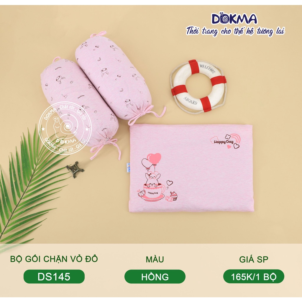 [DOKMA] Bộ gối- chặn sơ sinh bông và vỏ đỗ DOKMA DS106 , DS145