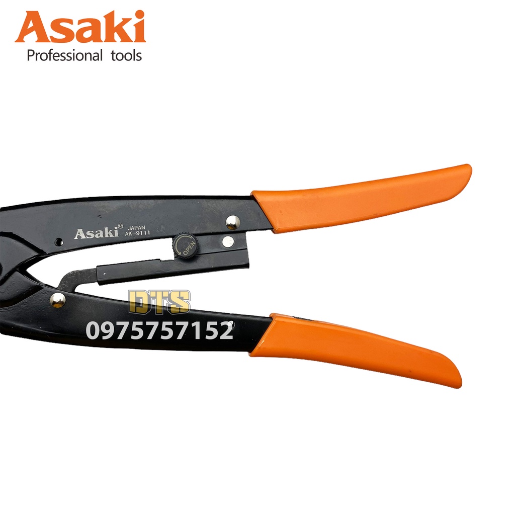 Kìm bấm cos 8L 1.25 -&gt; 10mm2 Asaki AK-9111 (Kềm bấm cốt 8L)