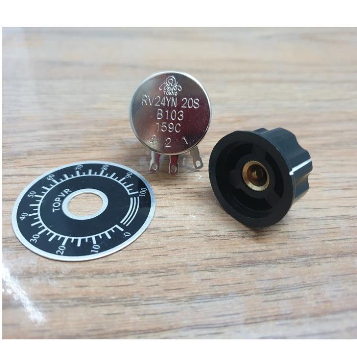 BỘ BIẾN TRỞ CHIẾT ÁP TOCOS + NÚM VẶN RV24YN20S B103