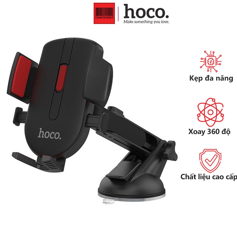 Giá Đỡ Điện Thoại Thông Minh Hoco CAD01 - giá đỡ điện thoại trên oto, xe hơi xoay 360 độ gắn trên kính hoặc táp lô