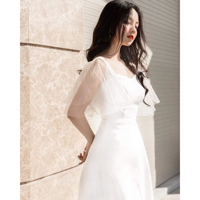 Đầm Trắng Voan Công Chúa