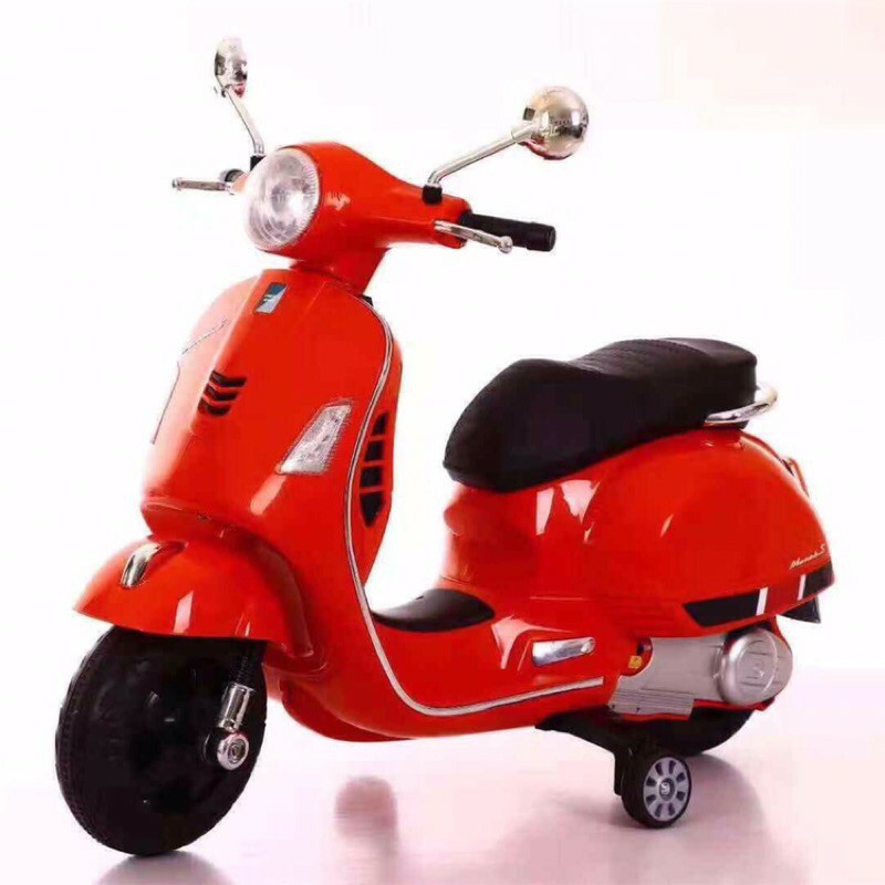 ] Xe máy điện trẻ e/ xe  vespa cho bé Xe máy điện trẻ em sử dụng chân ga đa chức năng