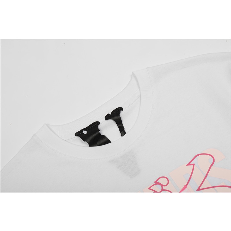 Áo Thun Cotton Tay Ngắn Cổ Tròn In Chữ VLONE Thời Trang Cho Cặp Đôi