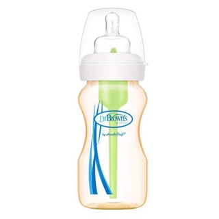 Bình sữa Cổ rộng nhựa PESU 270ml Dr Brown's loại ''TÙY CHỌN''
