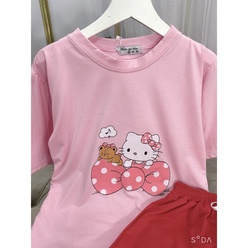 Set đồ nữ cá tính, set quần sóc áo thun đi chơi sang chảnh mùa hè đẹp 8A00086 | BigBuy360 - bigbuy360.vn