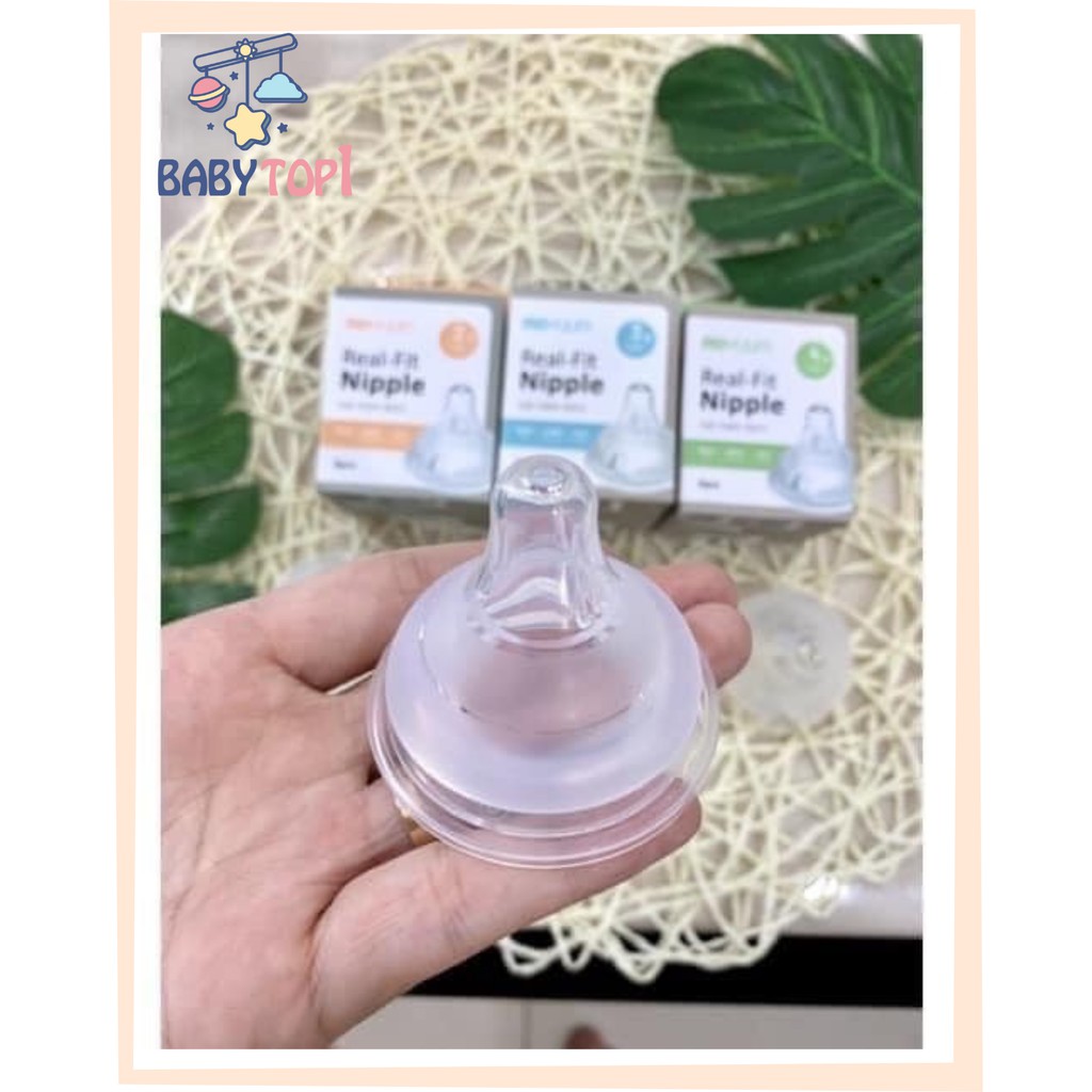 Núm Ti Moyuum Size 1-2-3-4, Núm Moyuum Chính Hãng Thay Được Bình Moyuum/Pigeon/Lansinoh/Avent,