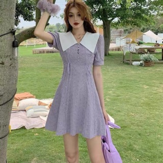 Đầm tiểu thư cổ thuỷ thủ