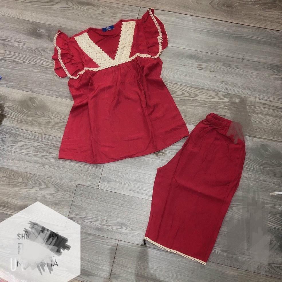 Bộ Đồ Pijama Đũi - Bộ Đũi Mặc Nhà  Tay Hến Họa Tiết Mát Lịm [Hàng Siêu Đẹp] Kèm SP Thật | BigBuy360 - bigbuy360.vn