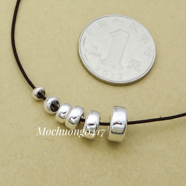 SỈ SIÊU RẺ  Charm chặn bạc 6mm hàng đẹp - Bạc chuẩn loại 1, PH011