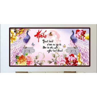 Tranh đính đá Chữ Hiếu KT:94×50cm