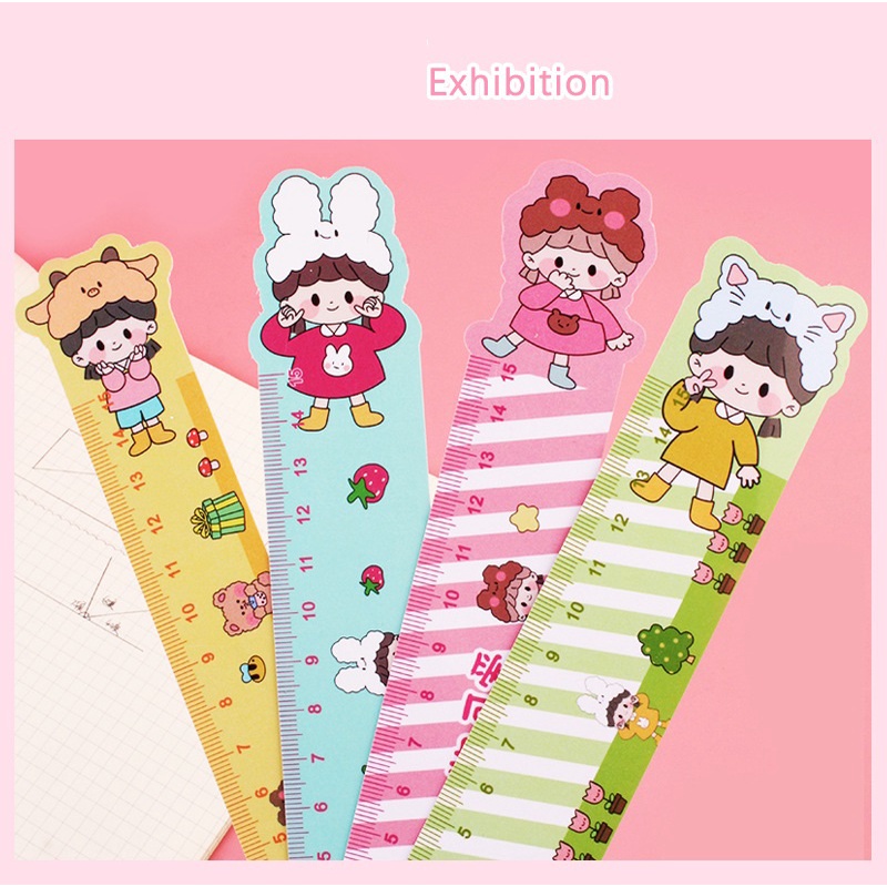 Thước kẻ dẻo chiều dài 15cm cute dễ thương đồ dùng học tập làm quà tặng học sinh