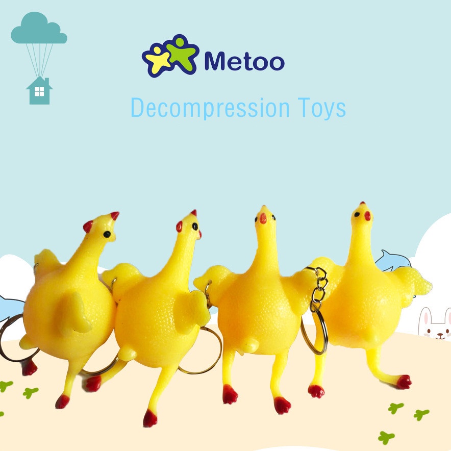 đồ chơi giảm stress,Vui nhộn Gà đẻ Trứng Gà đẻ Căng thẳng Đám đông Bóng móc khóa Sáng tạo Hài hước Lừa dối Tiện ích Thủ thuật Đồ chơi Con gà Chìa khóa Chuỗi chìa khóa