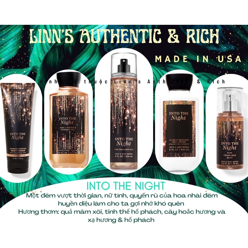 BILL BODY MIST XỊT THƠM TOÀN THÂN INTO THE NIGHT BATH & BODY WORKS USA