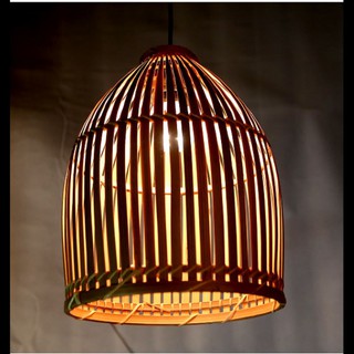 Đèn tre đèn mây tre đèn lồng tre D20cm