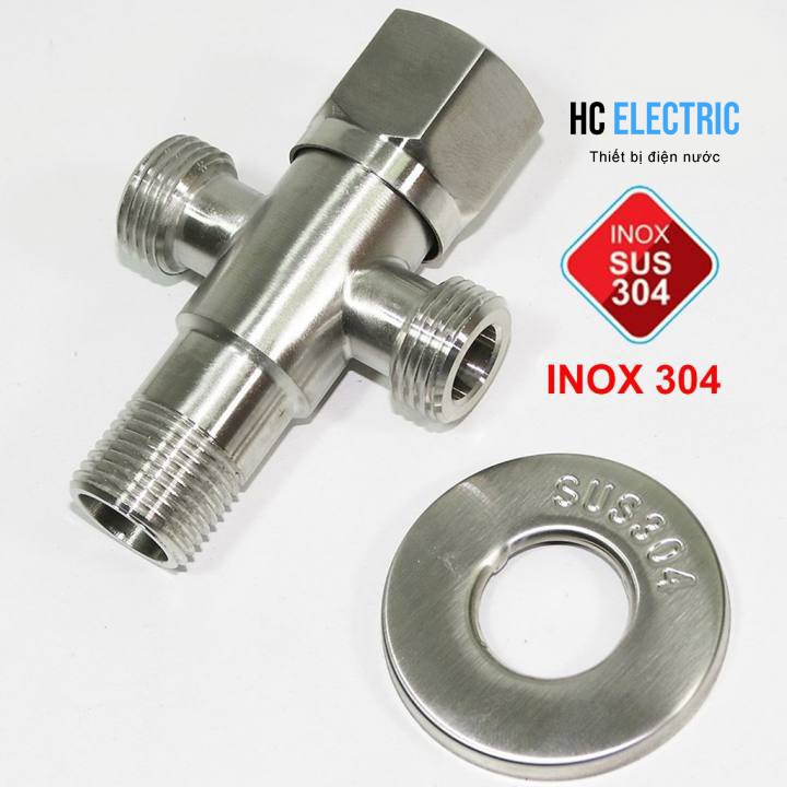 Van T Cầu . Giảm Áp Chia Bồn Cầu Inox Sus 304, Van T Chia Nước Cho Vòi Xịt Vệ Sinh Và Bồn Cầu Inox