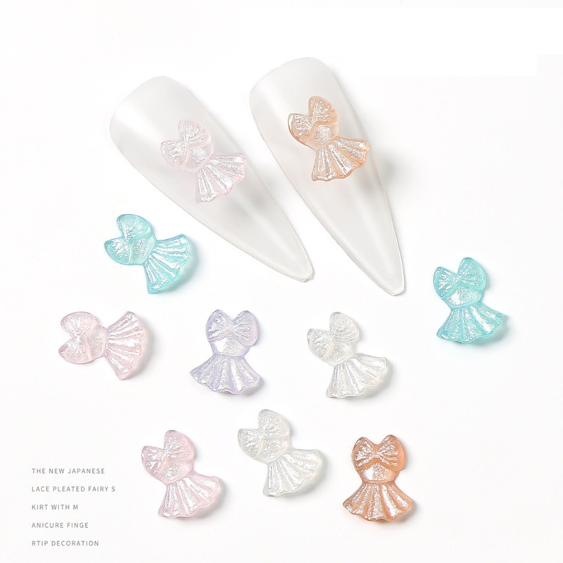 Hộp Phụ Kiện Trang Trí Móng Tay Hình Nơ Xinh Xắn Charms