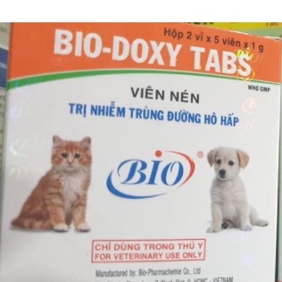 Viên uống giãm hô hấp bio doxy tab cho chó mèo (vĩ 5 viên)