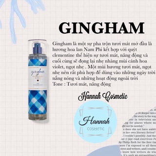 Gingham - xịt thơm toàn thân - body mist bath and body works