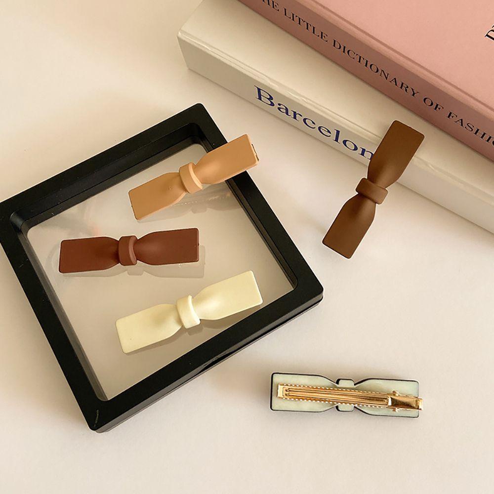 Kẹp Tóc Hình Nơ Bằng Acrylic Đơn Giản Cho Nữ
