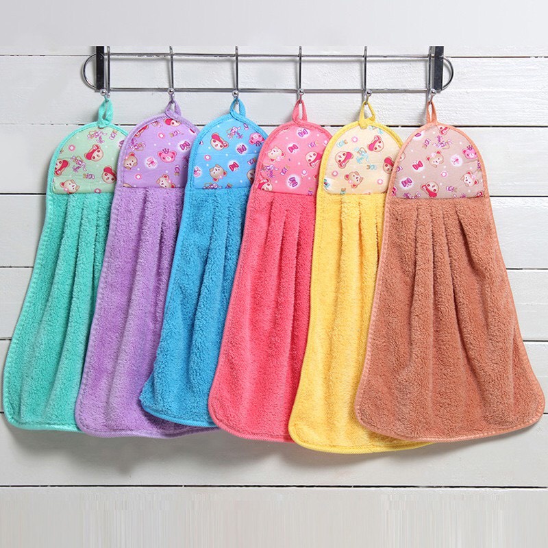 Khăn Lau Tay Lau Bát Nhà Bếp Treo Tường Siêu Thấm Nước Size Lớn