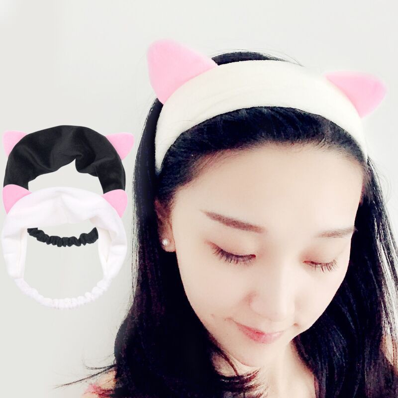 [Shipnow2h] Băng Đô Rửa Mặt Tai Mèo Makeup Co Giãn Siêu Dễ Thương - Mẫ BD100